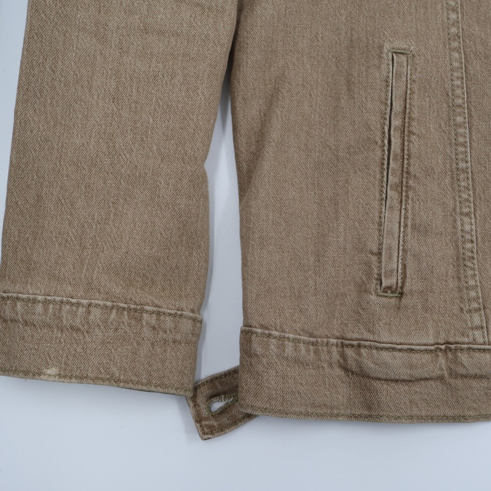 Levis Trucker Jacket Mens XXL Tan Khaki Denim Button Front Coat 72334-0482 - Picture 4 of 12